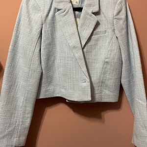 Abercrombie & Fitch Cropped Tweed Blazer